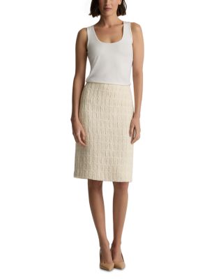 Textured Plaid Skirt 