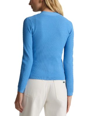 Pointelle Rib Knit Sweater 