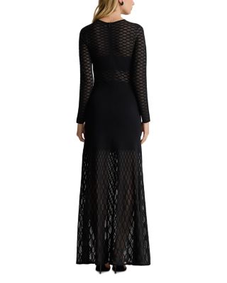 Sheer Treillis Knit Gown