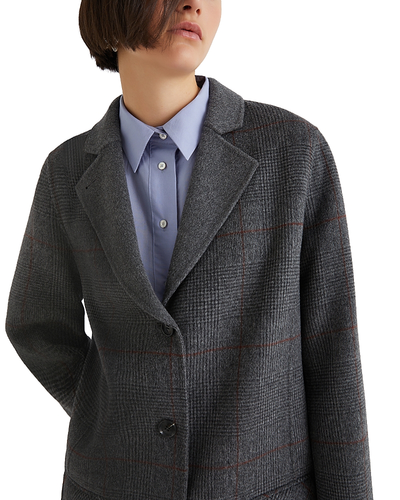 Marella Baviera Wool Jacket In Gray