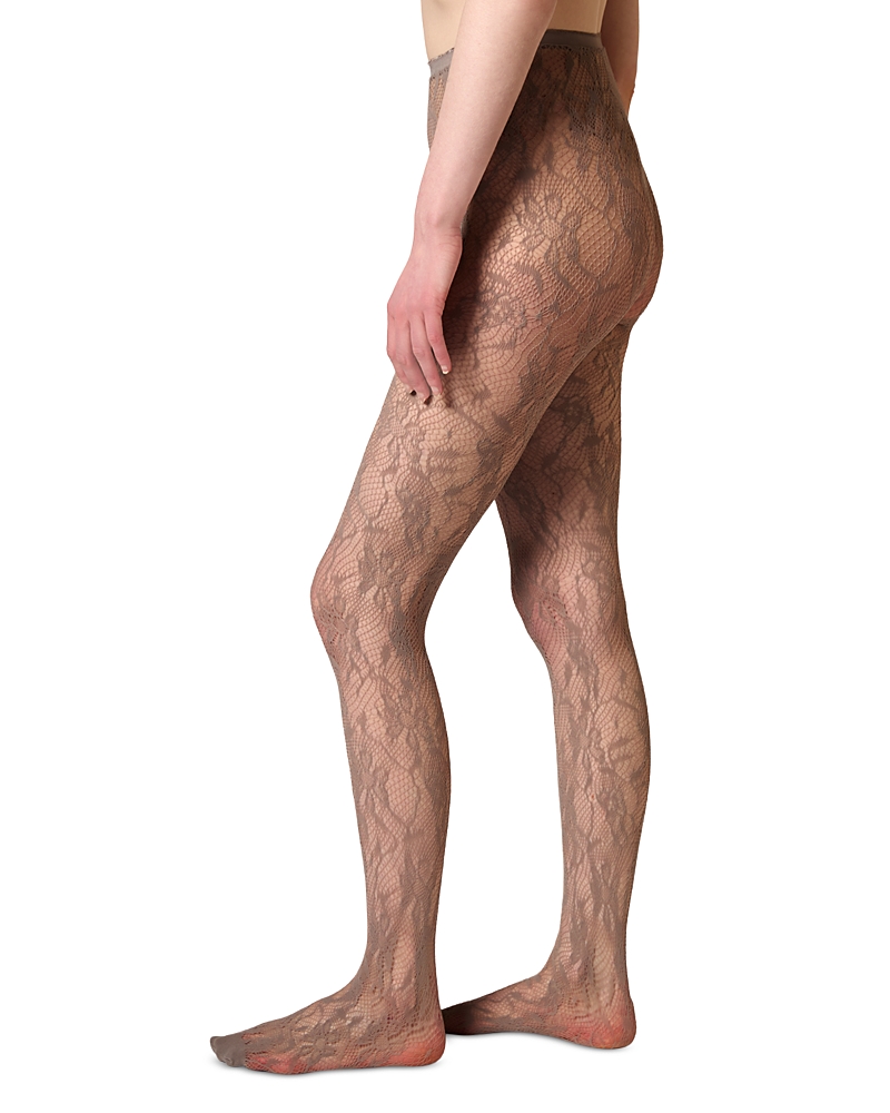 Stems Aria Mesh Tights Brown One Size