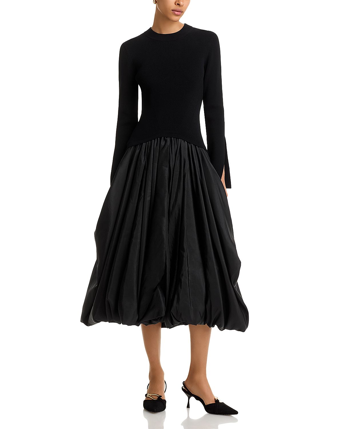 Simkhai Kenlie Long Sleeve Mock Neck Dress