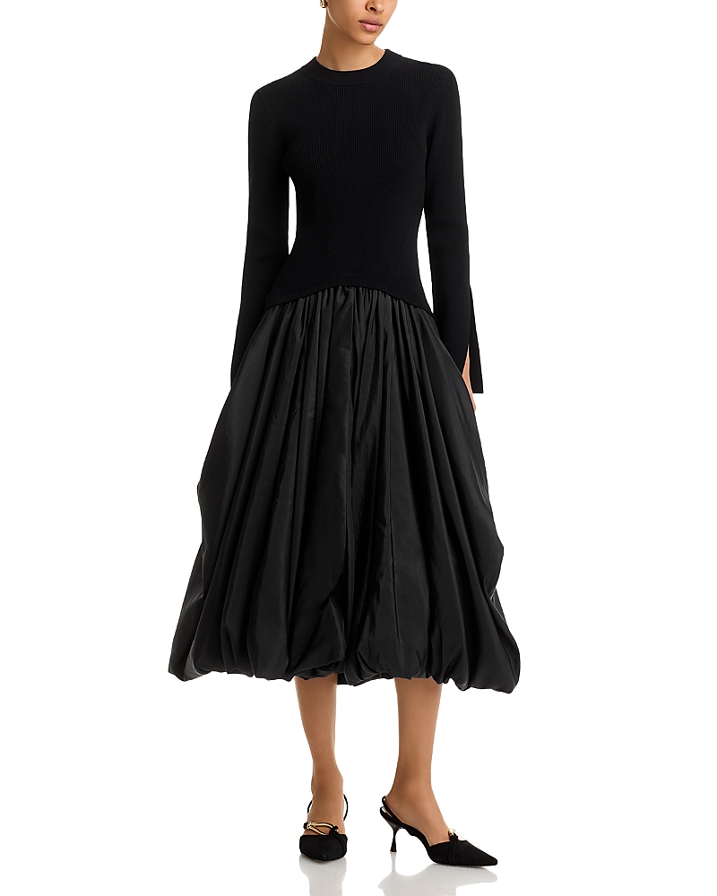 Simkhai Kenlie Long Sleeve Mock Neck Dress