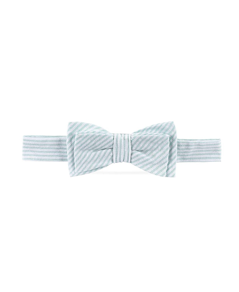 Hope & Henry Boys' Classic Seersucker Bow Tie - Big Kid In Blue