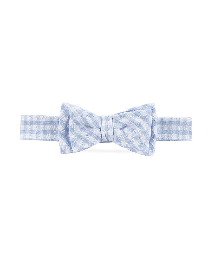 Hope & Henry Boys' Classic Seersucker Bow Tie - Big Kid In Blue