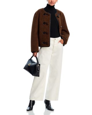 Cropped Faux Fur Toggle Jacket - Exclusive