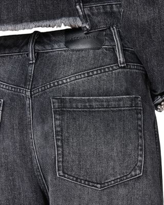 Carter High Rise Barrel Leg Jeans in Washed Black