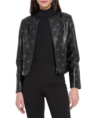Geneva Grommet Faux Leather Jacket