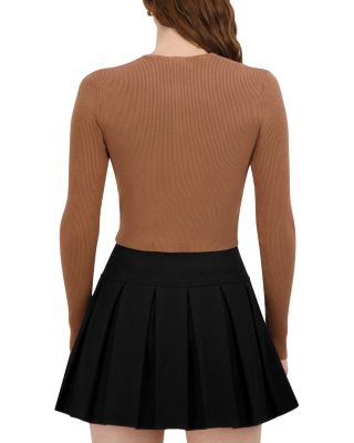 Knit Crewneck Cropped Cardigan Sweater