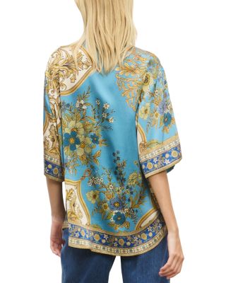 Cassie Silk Brocade Shirt