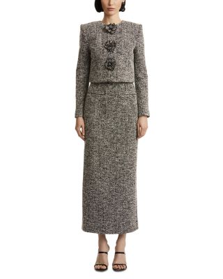 Long Sleeve Boucle Tweed Jacket