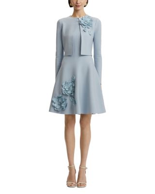 Fitted Jacket with Peony Embellishment