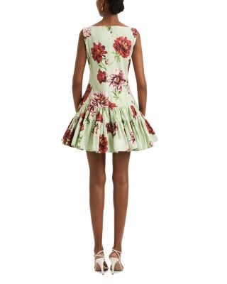 Peony Print Sleeveless Dress