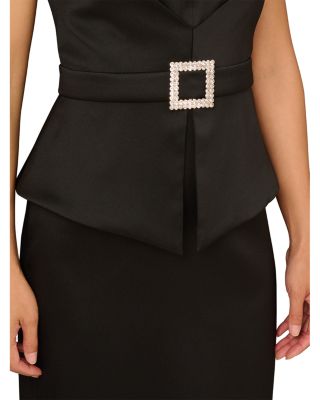 Mikado Buckle Sheath Dress