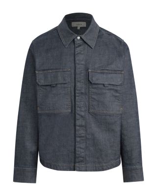 Coated Denim Shirt Jacket