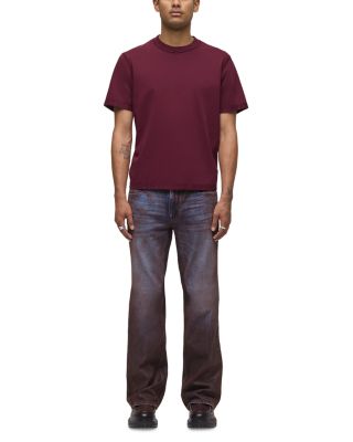 Walker Kick Flare Jeans in Coated Port