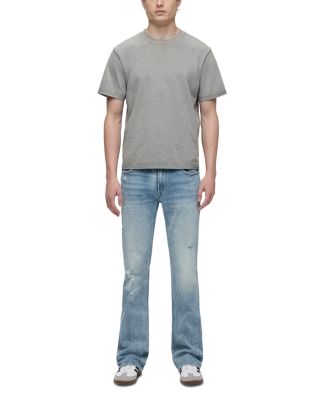 Walker Kick Flare Distressed Jeans in Resort Blue