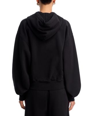 Rhinestone Drawstring Zip Up Hoodie & Mid Rise Sweatpants