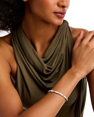 18K Yellow Gold Diamond Love in Verona Ceramic Enamel Bangle Bracelet