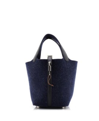 Pre-Owned HERMÈS - PM Picotin Lock Bag Felt with Leather