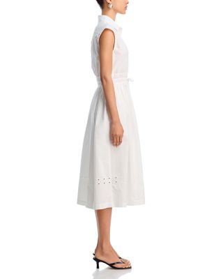 Nikita Cotton Poplin Eyelet Mide Dress
