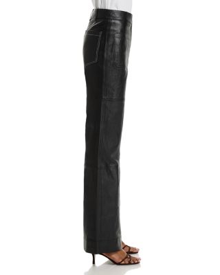 Alina Leather Flared Leg Pants
