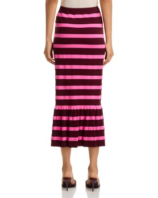 Iluminous Striped Knit Skirt 