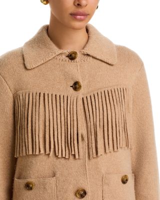 Western Fringe Knit Jacket
