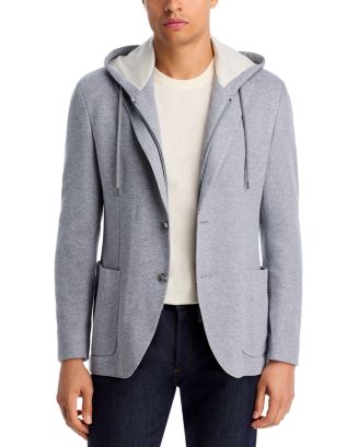 Vince Double Face Jersey Removable Hood Slim Fit Sport Coat | Bloomingdale's Men 