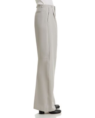 Pleated Straight Leg Pants