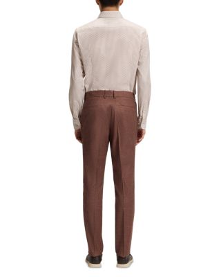 Melange Solid Slim Fit Suit Pants