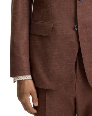 Melange Solid Slim Fit Suit Jacket