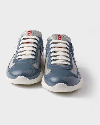 Patent Leather And Technical Fabric Prada America's Cup Sneakers