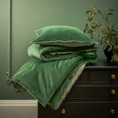 Harewood Reversible Cotton Velvet Euro Sham, Pair