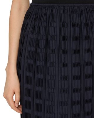 Basketweave Pliss&eacute; Skirt 