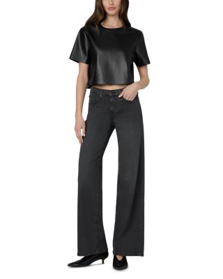 The Boxy Faux Leather Tee