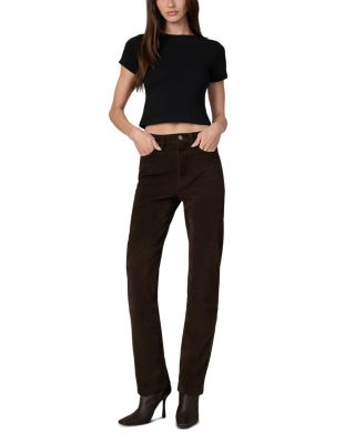 The Margot Slim Faux Suede Jeans in Dark Chocolate