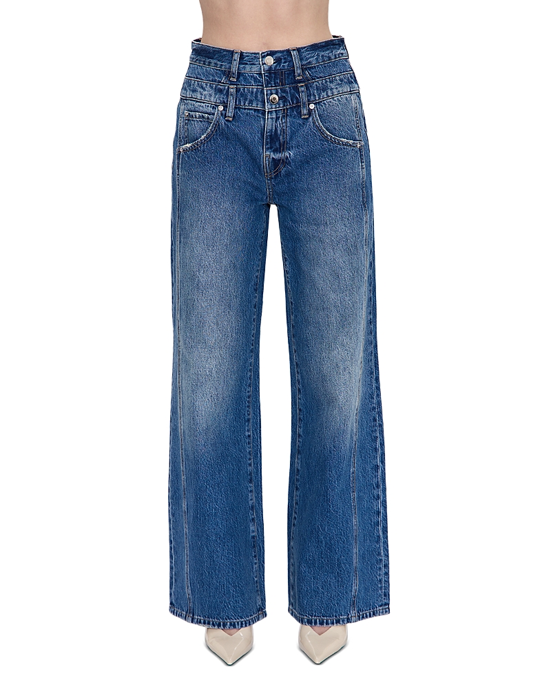 Pistola Caleb High Rise Relaxed Jeans In Echo In Blue