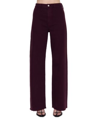 Penny High Rise Wide Leg Jeans in Claret