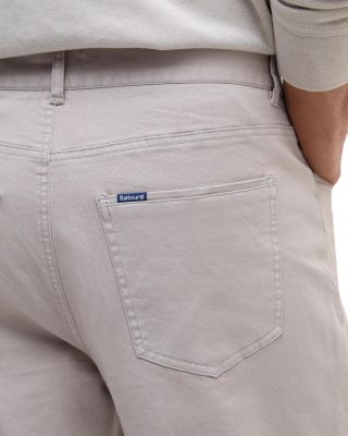 Washed Slim Fit Stretch Twill Trousers