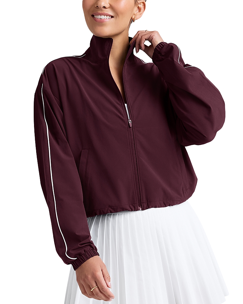 Beyond Yoga Track Jacket In Burgundy