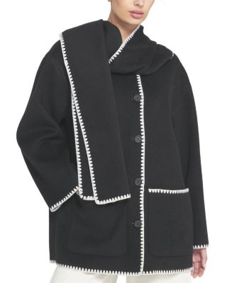 Detachable Scarf Coat