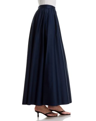 Sateen Weave Cotton Maxi Skirt