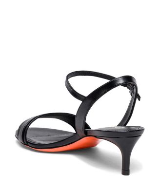 Women's Leather Mid-heel Sandal