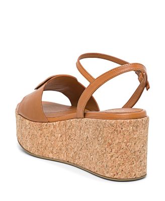 Women's Leather Wedge Sandals