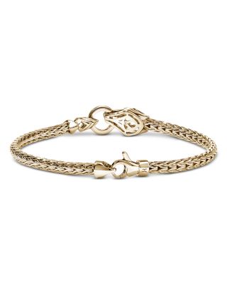 14K Yellow Gold Diamond Naga Bracelet, 0.07 tcw