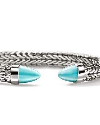Sterling Silver Turquoise Spear 50 Flex Cuff