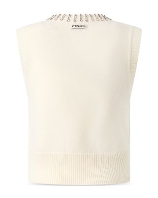 Ponziane Wool Blend V Neck Sweater Vest