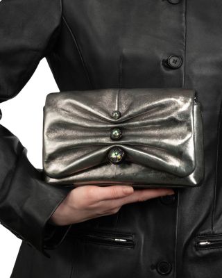 Ruched Crystal Crossbody