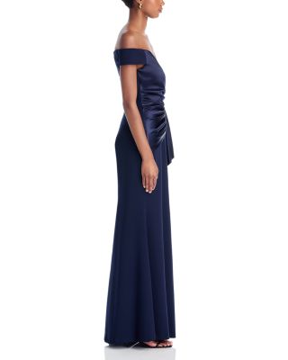 Off-the-Shoulder Ruched Gown